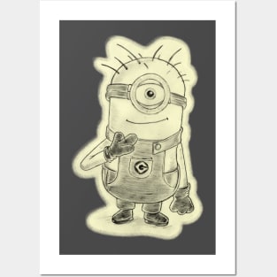 Kevin Minion Drawing Posters and Art